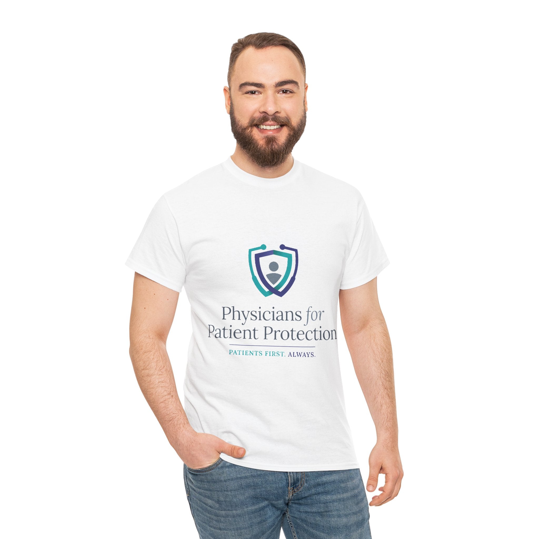 Physicians for Patient Protection T-Shirt — "Patients First, Always"