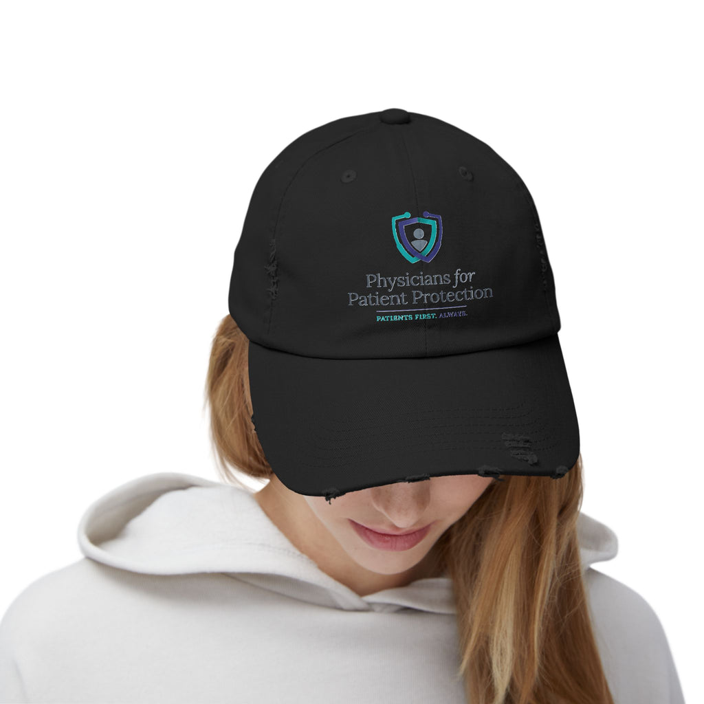 Physicians for Patient Protection Distressed Cap – Embroidered Medical Advocacy Hat