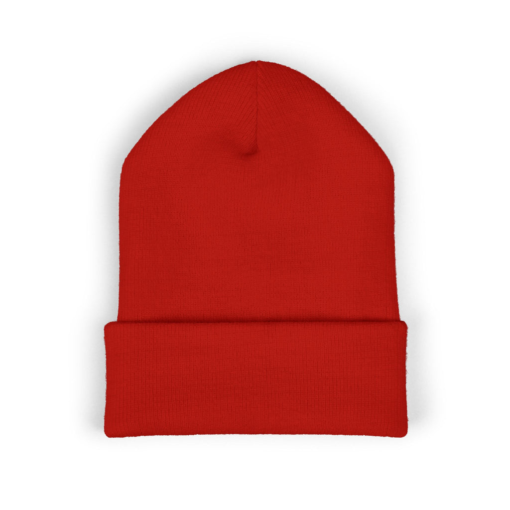 Embroidered Classic Cuffed Beanie – Minimal Crest Logo Winter Hat