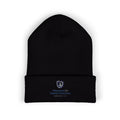 Embroidered Classic Cuffed Beanie – Minimal Crest Logo Winter Hat