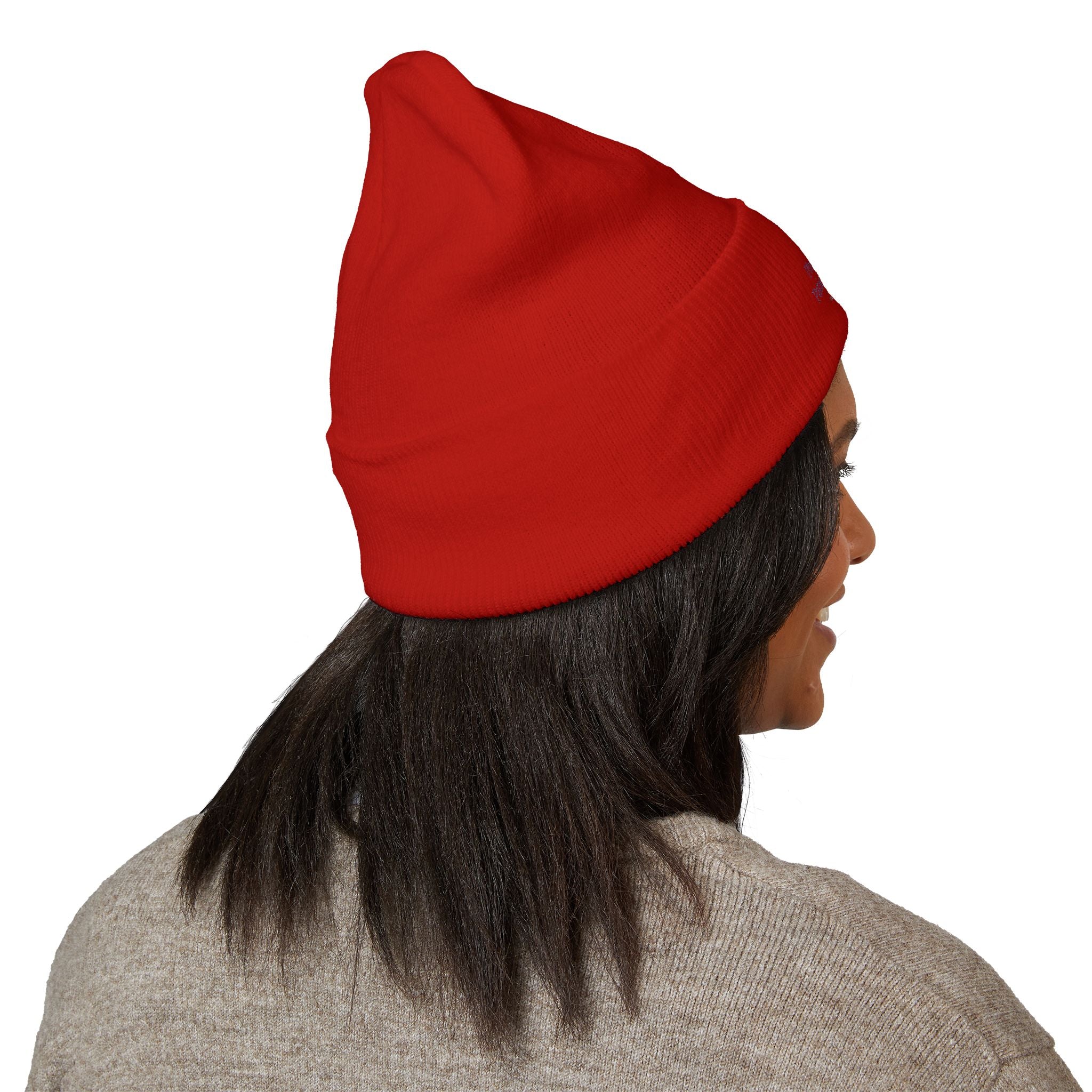 Embroidered Classic Cuffed Beanie – Minimal Crest Logo Winter Hat