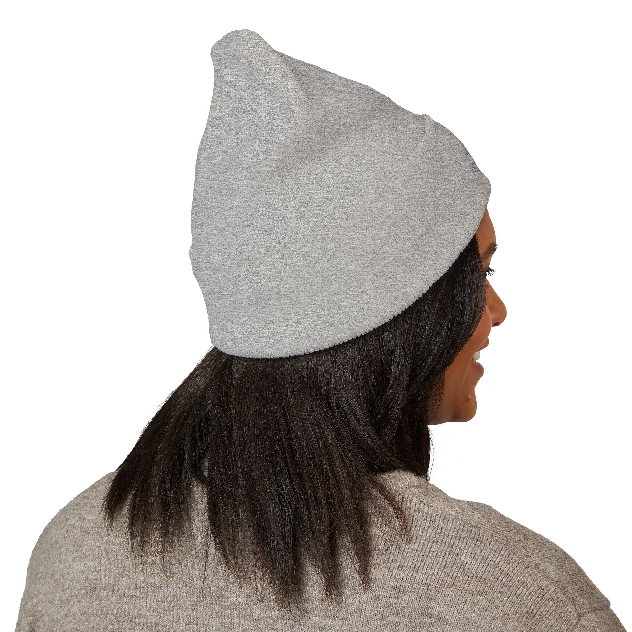 Embroidered Classic Cuffed Beanie – Minimal Crest Logo Winter Hat